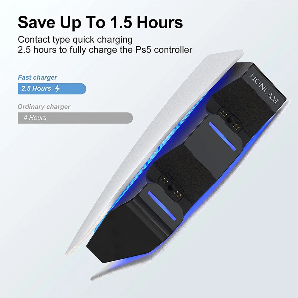 for PS5 Type-C DualSense Charging Station Dual Charging Dock Charger Stand for PlayStation 5 DualSense Wireless Game Controller - Fortunato Store