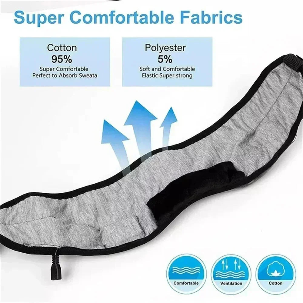 Bluetooth Sports Sleeping Earphones New Headband Elastic Wireless Headphone Music Eye Mask Blackout Noise Cancellation Headset - Fortunato Store