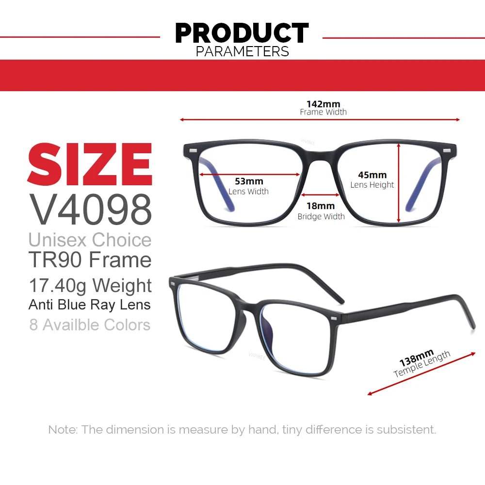 Blue Light Blocking Glasses – Rectangle Gaming & Office Eyewear - Fortunato Store
