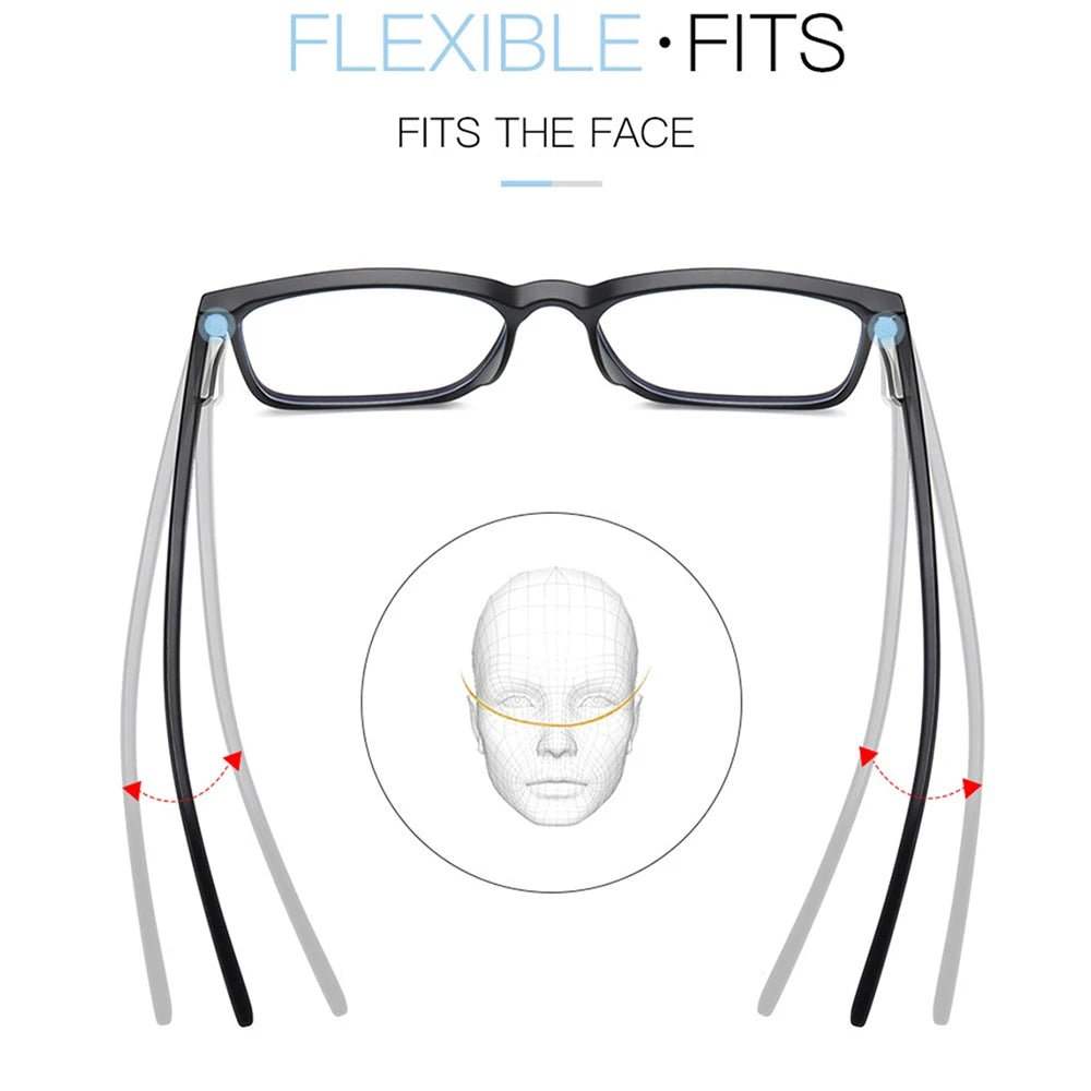 Blue Light Blocking Glasses – Rectangle Gaming & Office Eyewear - Fortunato Store