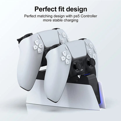 for PS5 Type-C DualSense Charging Station Dual Charging Dock Charger Stand for PlayStation 5 DualSense Wireless Game Controller - Fortunato Store
