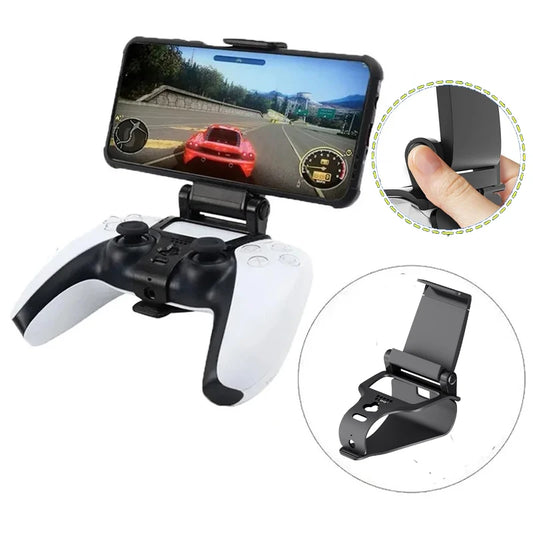 For PS5 Controller Gamepad Mobile Cell Phone Stand Smart Grip Mounting Bracket Suit for PS5 Accessories with Adjustable Width - Fortunato Store
