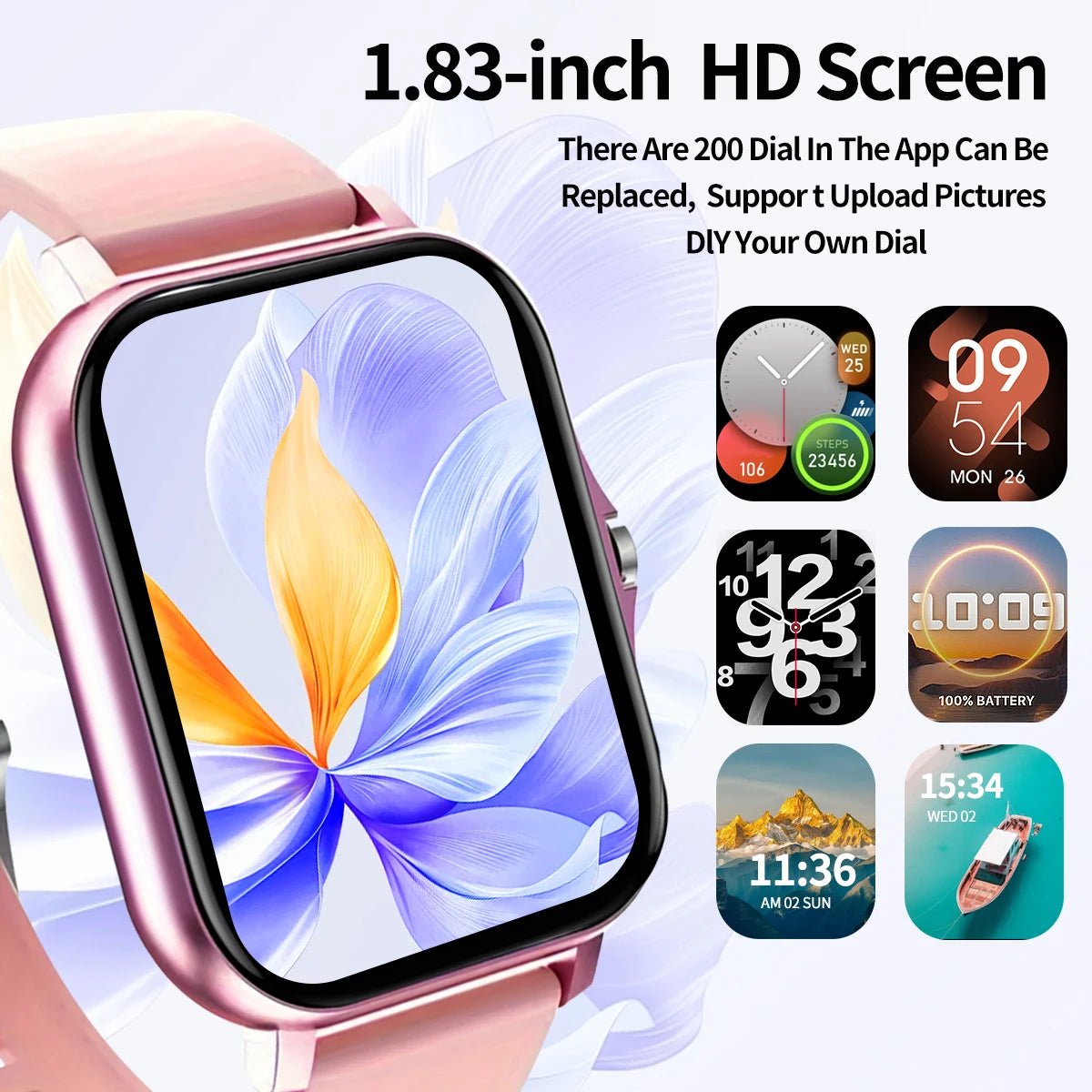 Smart Watch 1.83” – Call, Message & Fitness Tracker for Adults - Fortunato Store