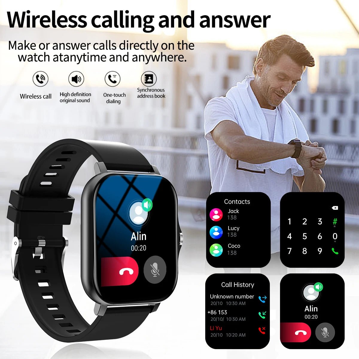 Smart Watch 1.83” – Call, Message & Fitness Tracker for Adults - Fortunato Store