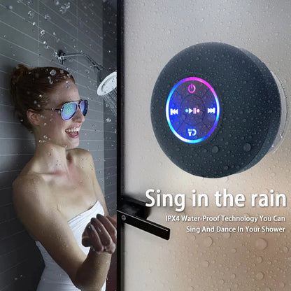 Waterproof Bluetooth Speaker – Mini Portable with LED & Suction Cup - Fortunato Store