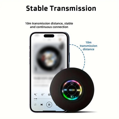 Waterproof Bluetooth Speaker – Mini Portable with LED & Suction Cup - Fortunato Store